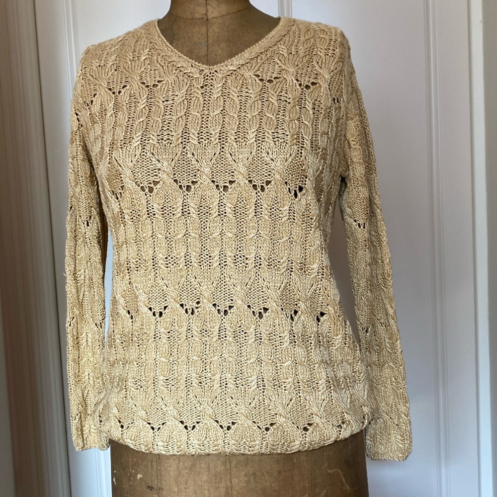 OSCAR DE LA RENTA KNIT SWEATER. Size M .